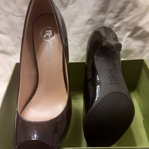 Mootsies Tootsies Open Toe Blk Patent Leather